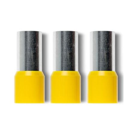 Bootlace Terminal Pre-Insulated Yellow 150mm² Length 32mm 3 Pack