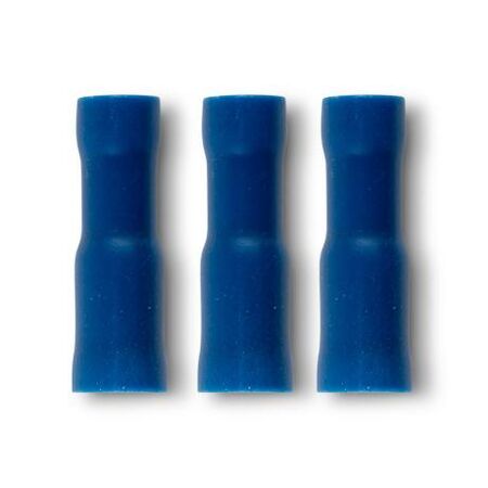 Crimp Terminal Pre-Insulated Bullet Receptacle 5mm 1.5-2.5mm² Blue 100 Pack
