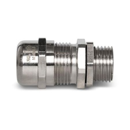 Cable Gland Brass Nickel Plated M16 Unarmoured Cable Diameter 5-10mm Thread Length 12mm
