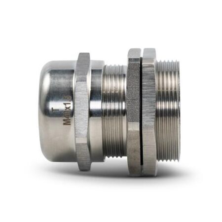 Cable Gland Stainless Steel 316 M40 Unarmoured Cable Diameter 18-25mm Thread Length 15mm
