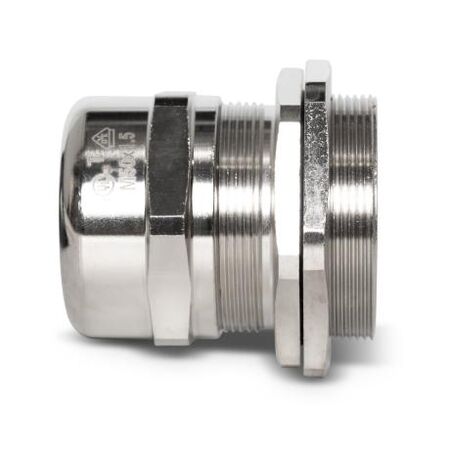 Cable Gland Brass Nickel Plated M50 Unarmoured Cable Diameter 27-44mm Thread Length 15mm