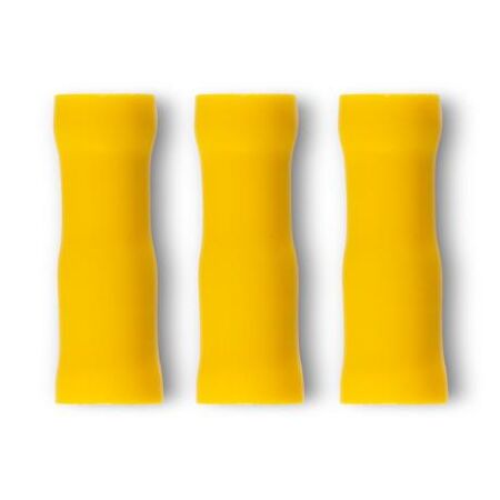 Crimp Terminal Pre-Insulated Bullet Receptacle 5mm Cable 4-6mm² Yellow 50 Pack