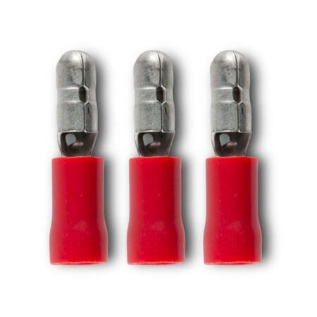 Crimp Terminal Pre-Insulated Bullet 4mm 0.5-1.5mm² Red 100 Pack
