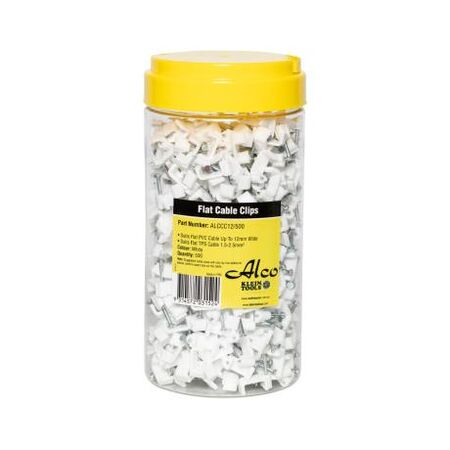 Cable Clip Flat Polyethylene Width-12mm White 500 Pack Cable Clip Flat Polyethylene Width-12mm White 500 Pack