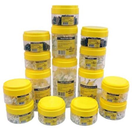 Cable Clip Roundt Polyethylene Diameter-9mm White 100 Pack Cable Clip Roundt Polyethylene Diameter-9mm White 100 Pack