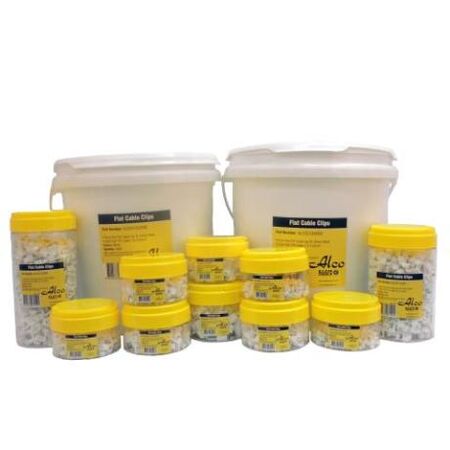 Cable Clip Roundt Polyethylene Diameter-9mm White 100 Pack Cable Clip Roundt Polyethylene Diameter-9mm White 100 Pack