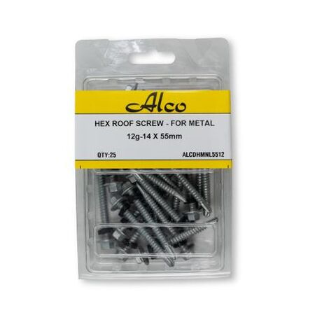 Hex Flange Head Roof Screws With Washer Drill Point 12g-14 Length 55mm