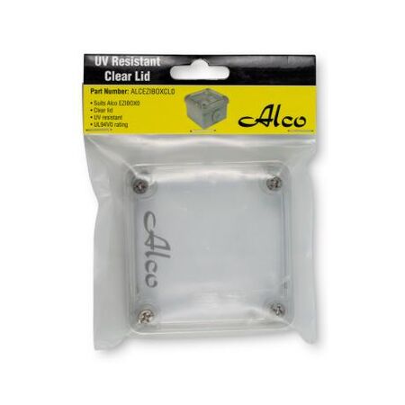 Clear Lid Suits EZIBOX0 UV Resistant 85x85mm