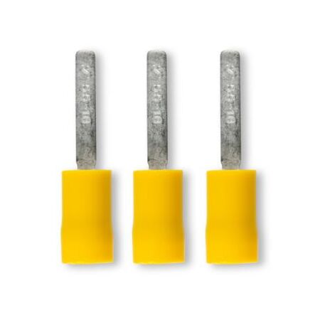 Crimp Terminal Pre-Insulated Flat Blade Length 18mm Cable 4-6mm² Yellow 50 Pack