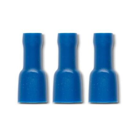 Crimp Terminal Quick Disconnect Fully Insulated 1.5-2.5mm² Female Width 6.35mm Blue 10 Pack