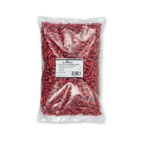 Crimp Terminal Quick Disconnect Fully Insulated 0.5-1.5mm² Female Width 6.35mm Red 1000 Pack