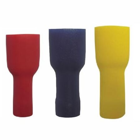 Crimp Terminal Quick Disconnect Fully Insulated 0.5-1.5mm² Female Width 6.35mm Red 10 Pack