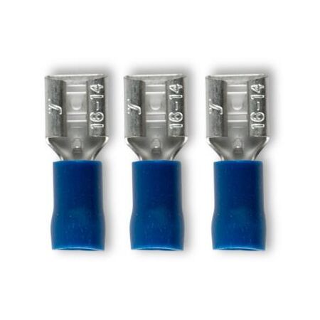 Crimp Terminal Quick Disconnect Insulated 1.5-2.5mm² Width 6.3mm Blue