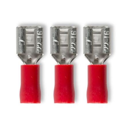 Crimp Terminal Quick Disconnect Insulated 0.5-1.5mm² Width 6.3mm Red
