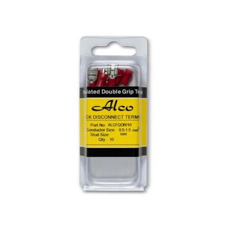 Crimp Terminal Quick Disconnect Insulated 0.5-1.5mm² Width 6.3mm Red