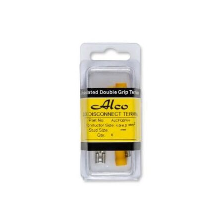 Crimp Terminal Quick Disconnect Insulated 4-6mm² Width 6.3mm Yellow