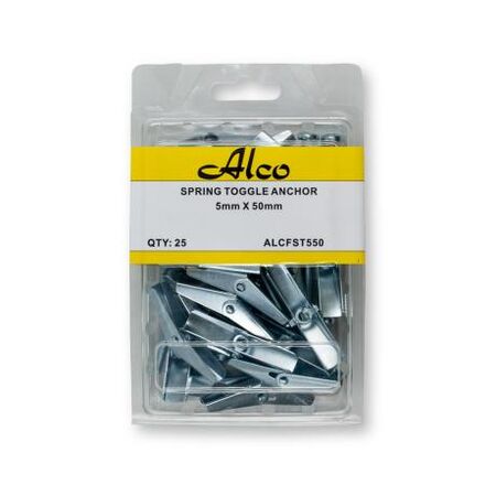 Spring Toggle Metal Round Head Screw Diameter M5 x Length 50mm