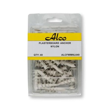 Anchor Plasterboard Hollow Wall Nylon 7-8g Screw 40 Pack