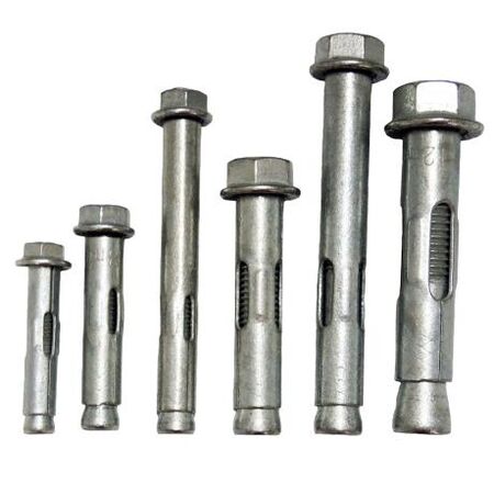 Hexagonal Head Sleeve Bolt Anchor Mechically Galvanised 10mm x Length 50mm