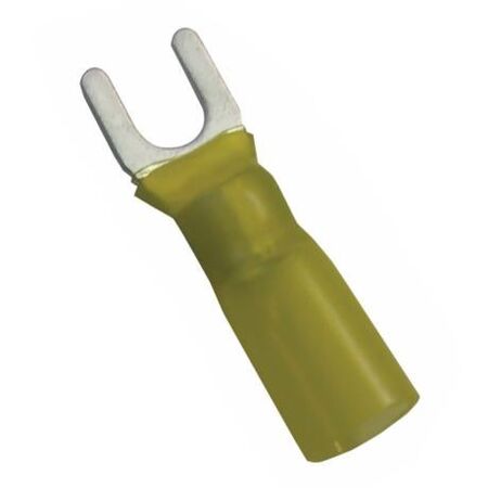 Crimp Terminal Heatshrink Yellow Insulated Fork 6mm Cable 4-6mm²