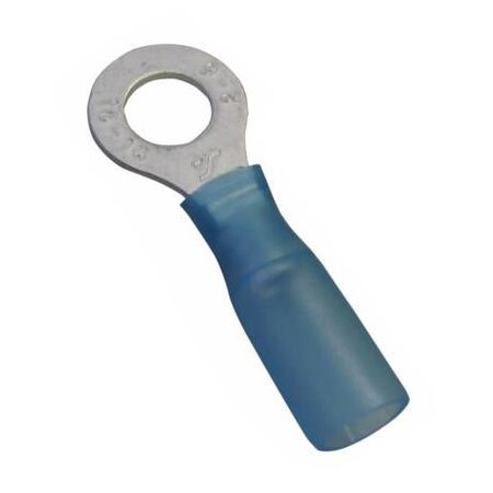 Crimp Terminal Heatshrink Blue Insulated Ring 4mm Cable 1.5-2.5mm² 50 Pack