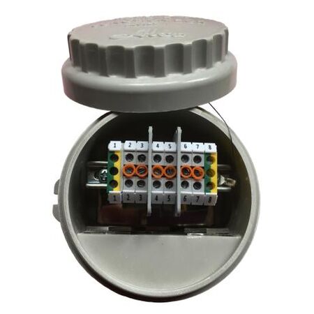 Junction Box 3x20mm Bottom Entry IP68 Active Terminals 6x 4mm² 2x Earth 3x Cross Connects