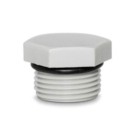 Blind Plug Nylon M20 Hexagon Head Light Grey