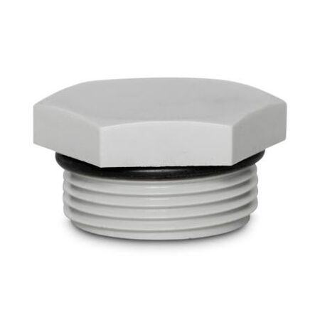 Blind Plug Nylon M25 Hexagon Head Light Grey