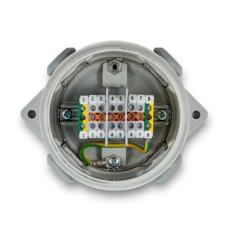 Junction Box 4x20mm Side Entry IP68 Active Terminals 6x 4mm² 2x Earth 3x Cross Connects