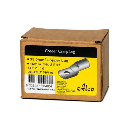 Crimp Lug Copper Standard Non Insulated 95mm² M16 Stud