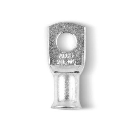 Crimp Lug Copper Bell Mouth Short Barrel Non-Insulated 20mm² M6 Stud Hole