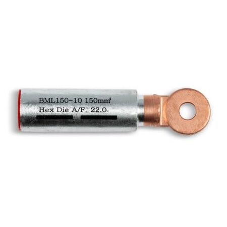Crimp Lug Bi-Metal Aluminium To Copper 150mm² M10 Stud