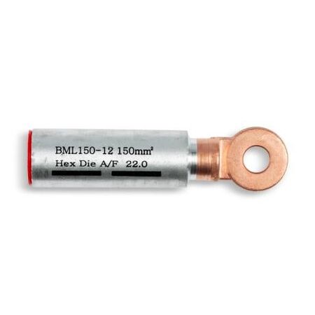 Crimp Lug Bi-Metal Aluminium To Copper 150mm² M12 Stud