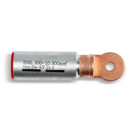 Crimp Lug Bi-Metal Aluminium To Copper 300mm² M10 Stud