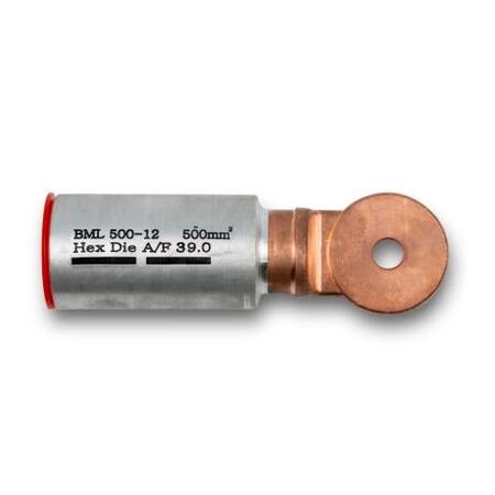 Crimp Lug Bi-Metal Aluminium To Copper 500mm² M12 Stud