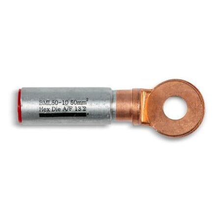 Crimp Lug Bi-Metal Aluminium To Copper 50mm² M10 Stud