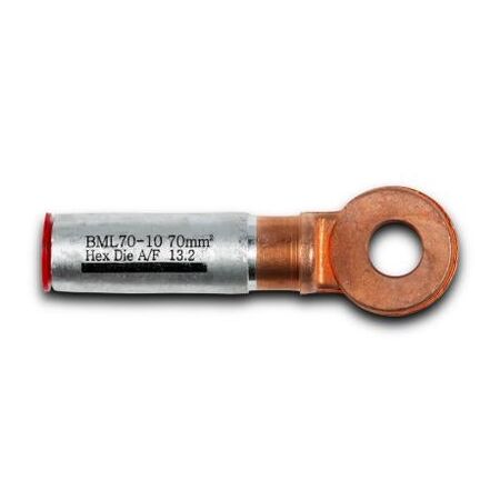 Crimp Lug Bi-Metal Aluminium To Copper 70mm² M10 Stud