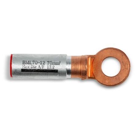 Crimp Lug Bi-Metal Aluminium To Copper 70mm² M12 Stud