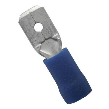 Crimp Terminal Quick Disconnect Insulated 1.5-2.5mm² Male Tab Width 6.3mm Blue
