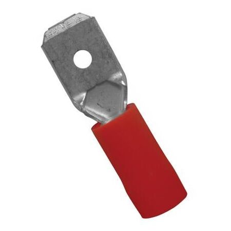 Crimp Terminal Quick Disconnect Insulated 0.5-1.5mm² Male Tab Width 6.3mm Red