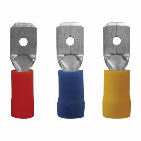 Crimp Terminal Quick Disconnect Insulated 0.5-1.5mm² Male Tab Width 6.3mm Red