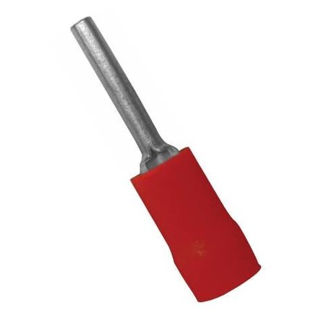 Crimp Terminal Pre-Insulated Pin 0.5-1.5mm² Red 100 Pack