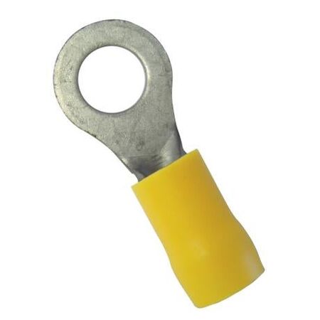 Crimp Terminal Ring 4mm 4-6mm² Cable Yellow 50 Pack