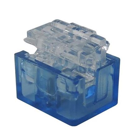 Telecom Splicing Connector T-Type OD1.27mm Blue 100 Pack
