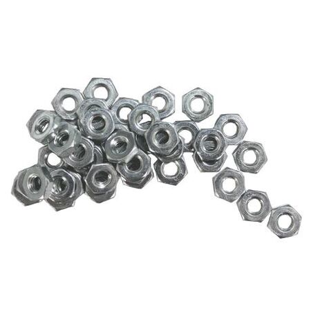 Hexagonal Nuts Steel Zinc Plated 5/32" 200 Pieces