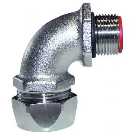 Flexible Metal Conduit Fitting 90 Degree 3/8" Male Thread M16 Inside Diameter 10.2mm
