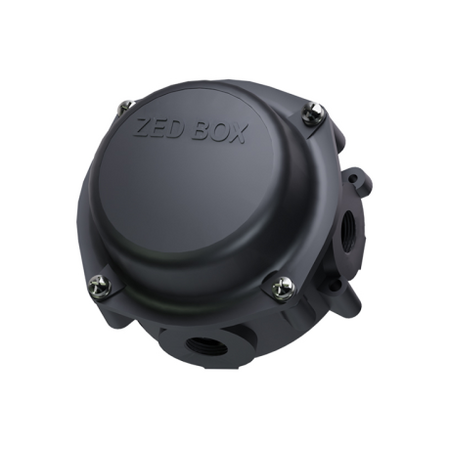 Junction Box Round General Purpose Weatherproof IP68 Side Entry 4x20mm Zed Box No1 Black