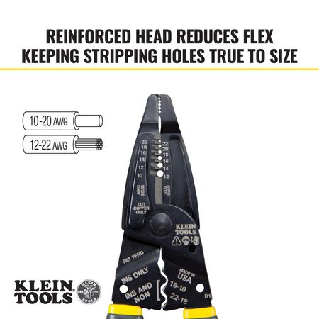 Klein-Kurve™ Long-Nose Wire Stripper, Wire Cutter, Crimping Tool