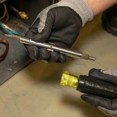 Multi-Bit Screwdriver / Nut Driver, 11-in-1, Ph., Sl., Sq., Schrader Bits