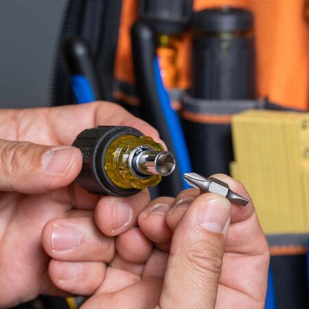 Multi-Bit Screwdriver / Nut Driver, 6-in-1, Stubby, Ph., Sl. Bits